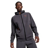 PUMA Pumatech Survêtement Full-Zip Woven Gris Foncé Orange