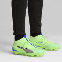 PUMA Ultra 5 Match+ Gras / Kunstgras Voetbalschoenen (MG) Groen Blauw Zwart Wit