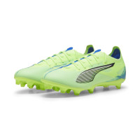 PUMA Ultra 5 Match Gazon Naturel Gazon Artificiel Chaussures de Foot (MG) Vert Bleu Noir Blanc