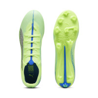 PUMA Ultra 5 Match Gazon Naturel Gazon Artificiel Chaussures de Foot (MG) Vert Bleu Noir Blanc