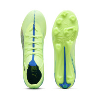 PUMA Ultra 5 Match+ Gras / Kunstgras Voetbalschoenen (MG) Dames Groen Blauw Zwart Wit