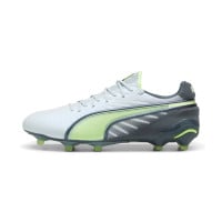 PUMA King Ultimate Gazon Naturel Gazon Artificiel Chaussures de Foot (MG) Gris Clair Gris Foncé Vert Clair