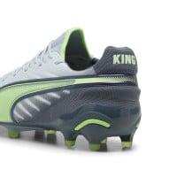 PUMA King Ultimate Gazon Naturel Gazon Artificiel Chaussures de Foot (MG) Gris Clair Gris Foncé Vert Clair