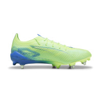 PUMA Ultra 5 Ultimate Crampons Vissés Chaussures de Foot (SG) Vert Bleu Noir Blanc