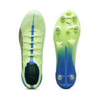 PUMA Ultra 5 Ultimate Crampons Vissés Chaussures de Foot (SG) Vert Bleu Noir Blanc