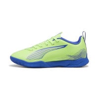 PUMA Ultra 5 Play Chaussures de Foot en Salle (IN) Enfants Vert Bleu Noir Blanc