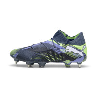 PUMA Future 7 Ultimate Crampons Vissés Chaussures de Foot (SG) Gris Mauve Vert Blanc