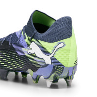 PUMA Future 7 Ultimate Crampons Vissés Chaussures de Foot (SG) Gris Mauve Vert Blanc