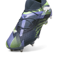 PUMA Future 7 Ultimate IJzeren-Nop Voetbalschoenen (SG) Grijs Paars Groen Wit