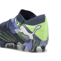 PUMA Future 7 Ultimate Low Gras / Kunstgras Voetbalschoenen (MG) Grijs Paars Groen Wit