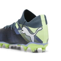 PUMA Future 7 Match Gazon Naturel Gazon Artificiel Chaussures de Foot (MG) Gris Mauve Vert Blanc