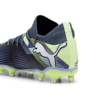 PUMA Future 7 Match Gazon Naturel Gazon Artificiel Chaussures de Foot (MG) Femmes Gris Mauve Vert Blanc