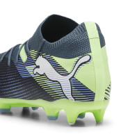 PUMA Future 7 Match Crampons Vissés Chaussures de Foot (SG) Gris Mauve Vert Blanc