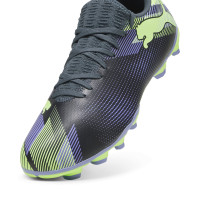 PUMA Future 7 Play Gras / Kunstgras Voetbalschoenen (MG) Grijs Paars Groen Wit