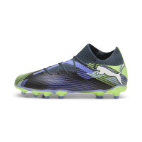 PUMA Future 7 Pro Gras / Kunstgras Voetbalschoenen (MG) Kids Grijs Paars Groen Wit