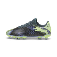 PUMA Future 7 Play Gras / Kunstgras Voetbalschoenen (MG) Kids Grijs Paars Groen Wit