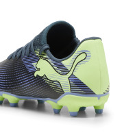 PUMA Future 7 Play Gras / Kunstgras Voetbalschoenen (MG) Kids Grijs Paars Groen Wit