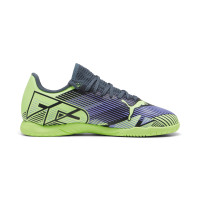 PUMA Future 7 Play Zaalvoetbalschoenen (IN) Kids Grijs Paars Groen Wit