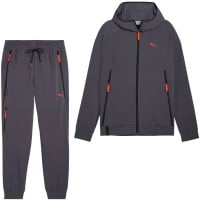 PUMA Pumatech Survêtement Full-Zip Woven Gris Foncé Orange