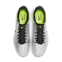 Nike Tiempo Legend 10 Elite Gras Voetbalschoenen (FG) Zilver Zwart Neongeel