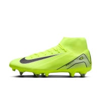 Nike Zoom Mercurial Superfly 10 Academy Crampons Vissés Chaussures de Foot (SG) Anti-Clog Néon Jaune Noir Argenté