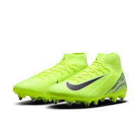 Nike Zoom Mercurial Superfly 10 Academy Crampons Vissés Chaussures de Foot (SG) Anti-Clog Néon Jaune Noir Argenté