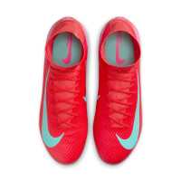 Nike Zoom Mercurial Superfly 10 Pro Gazon Naturel Chaussures de Foot (FG) Rouge Turquoise Rose