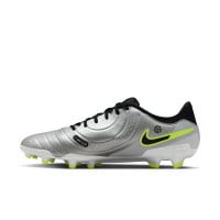 Nike Tiempo Legend 10 Academy Gras / Kunstgras Voetbalschoenen (MG) Zilver Zwart Neongeel