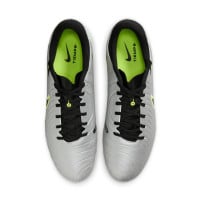 Nike Tiempo Legend 10 Academy Gras / Kunstgras Voetbalschoenen (MG) Zilver Zwart Neongeel