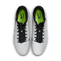 Nike Tiempo Legend 10 Academy IJzeren-Nop Voetbalschoenen (SG) Anti-Clog Zilver Zwart Neongeel