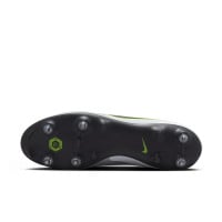 Nike Tiempo Legend 10 Academy Crampons Vissés Chaussures de Foot (SG) Anti-Clog Argenté Noir Jaune Néon