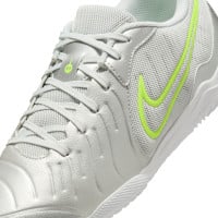 Nike Tiempo Legend 10 Academy Chaussures de Foot en Salle (IN) Argenté Néon Jaune