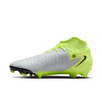 Nike Phantom Luna II Academy Gazon Naturel Gazon Artificiel Chaussures de Foot (MG) Néon Jaune Argenté Noir