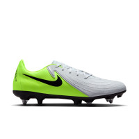 Nike Phantom GX II Academy Crampons Vissés Chaussures de Foot (SG) Anti-Clog Néon Jaune Argenté Noir