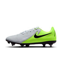 Nike Phantom GX II Academy Crampons Vissés Chaussures de Foot (SG) Anti-Clog Néon Jaune Argenté Noir