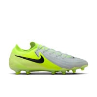 Nike Phantom GX II Elite Gazon Artificiel Chaussures de Foot (AG) Néon Jaune Argenté Noir