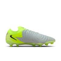 Nike Phantom GX II Elite Gazon Artificiel Chaussures de Foot (AG) Néon Jaune Argenté Noir