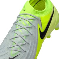 Nike Phantom GX II Elite Gazon Artificiel Chaussures de Foot (AG) Néon Jaune Argenté Noir