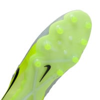 Nike Phantom GX II Elite Gazon Artificiel Chaussures de Foot (AG) Néon Jaune Argenté Noir