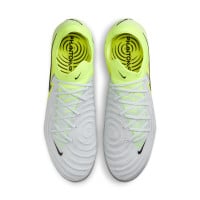 Nike Phantom GX II Elite Gazon Naturel Chaussures de Foot (FG) Néon Jaune Argenté Noir