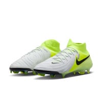 Nike Phantom Luna II Elite Gazon Naturel Chaussures de Foot (FG) Néon Jaune Noir Argenté