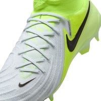 Nike Phantom Luna II Elite Gazon Naturel Chaussures de Foot (FG) Néon Jaune Noir Argenté