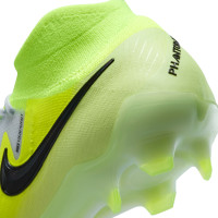 Nike Phantom Luna II Elite Gazon Naturel Chaussures de Foot (FG) Néon Jaune Noir Argenté