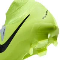 Nike Phantom Luna II Pro Gazon Naturel Chaussures de Foot (FG) Néon Jaune Argenté Noir