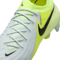 Nike Phantom GX II Elite Crampons Vissés Chaussures de Foot (SG) Anti-Clog Néon Jaune Argenté Noir