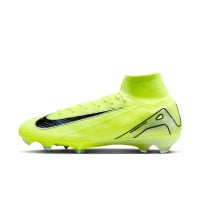 Nike Zoom Mercurial Superfly 10 Elite Gazon Naturel Chaussures de Foot (FG) Néon Jaune Noir Argenté