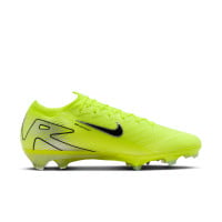 Nike Zoom Mercurial Vapor 16 Elite Gazon Naturel Chaussures de Foot (FG) Néon Jaune Noir Argenté