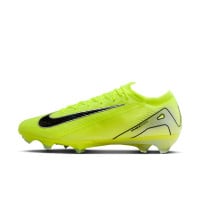 Nike Zoom Mercurial Vapor 16 Elite Gazon Naturel Chaussures de Foot (FG) Néon Jaune Noir Argenté