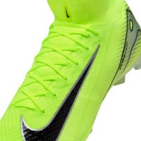 Nike Zoom Mercurial Superfly 10 Elite Gazon Artificiel Chaussures de Foot (AG) Néon Jaune Noir Argenté