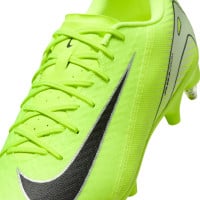 Nike Zoom Mercurial Vapor 16 Academy Crampons Vissés Chaussures de Foot (SG) Néon Jaune Noir Argenté